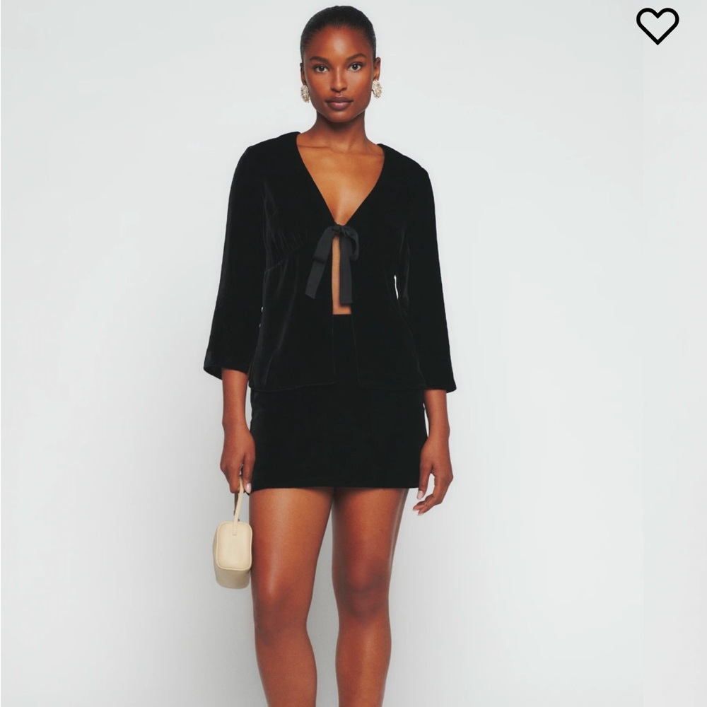 Reformation Cairns Velvet Two Piece, size XL